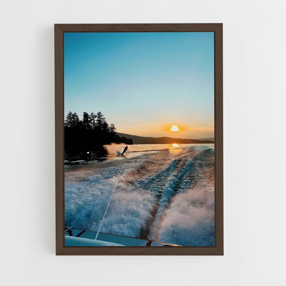 Poster Coucher de Glisse – affiche Ski nautique (vue 5)